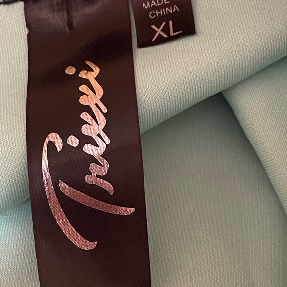 Trixxi Aqua or cool mint Peplum Dress - Picture 2 of 7